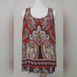 Paisley Print Sleeveless Top Bila